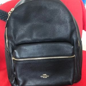 Pebble Leather Coach Backpack